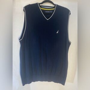 Nautica Men’s Sweater Vest Navy Blue‎ Size Large